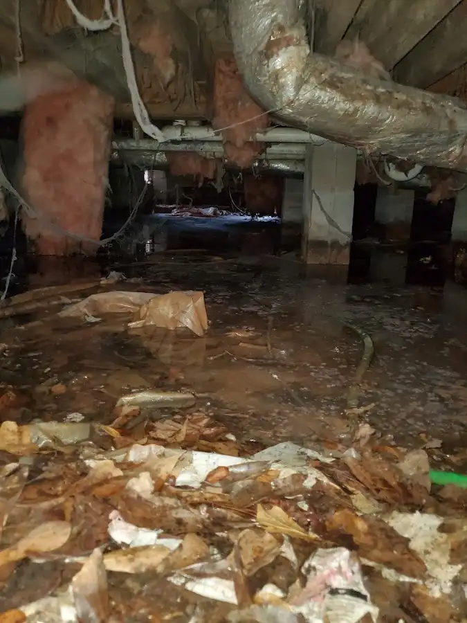 Crawl space flood assessment for Commercial Water Damage Restoration in Closter